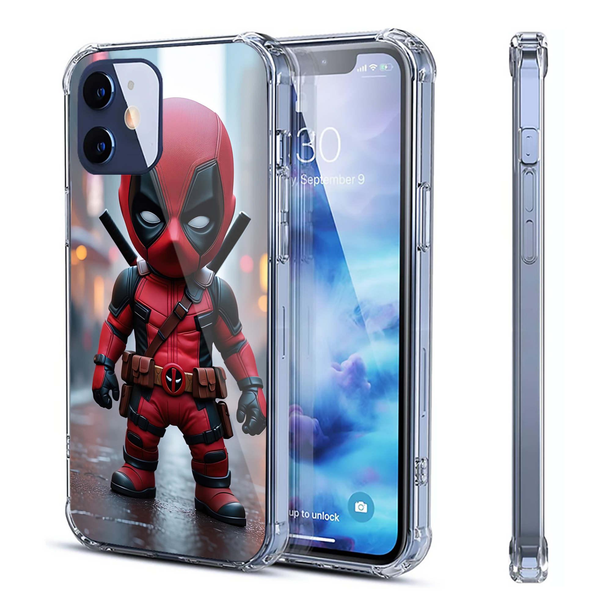 （画像用） Deadpool デッドプール 【iPhone 12シリーズ対応】透明スマホケース（クリアソフトケース）
